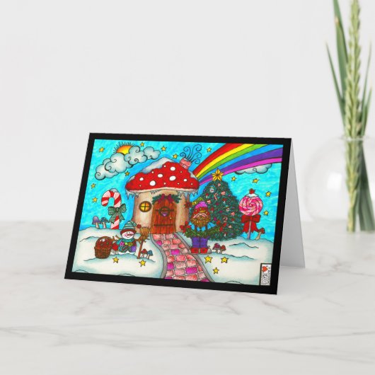 グノミーズホリデーマッシュルームハウスカード カード (正面)