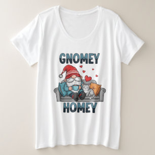 グノミー家格言アットホーム プラスサイズTシャツ