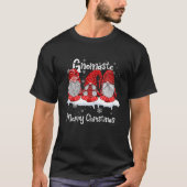 グノーマステおもしろいメリークリスマス格言ヨガ愛好家 Tシャツ (正面)
