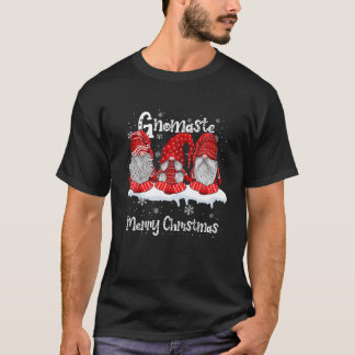 グノーマステおもしろいメリークリスマス格言ヨガ愛好家 Tシャツ
