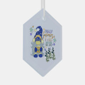 グノーミーズウィンターホリデーを嗅ぎ回る ガラスオーナメント (正面右)