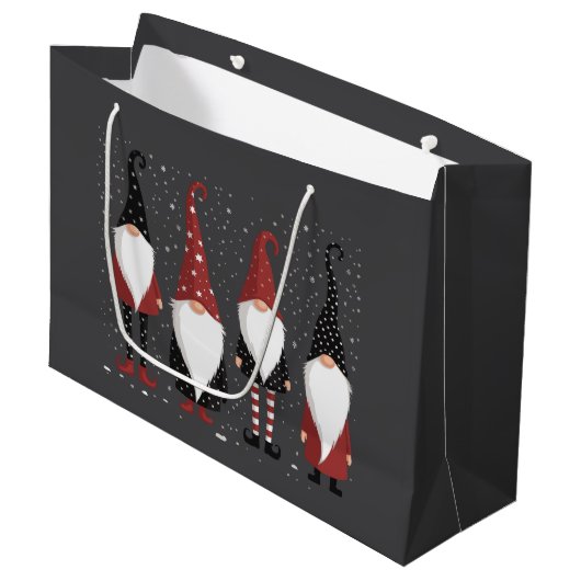 グノーミーズラブおもしろい格言クリスマス ラージペーパーバッグ (正面アングル)