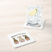 グノーミー新年 | 2023年新年 |新年おめでとう スクエアペーパーコースター (インサイチュ)