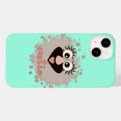 グノームの画像が入った明るいネオン Case-Mate iPhoneケース (裏面 (横))