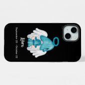 グノーム 天秤座 占星術 サインエンジェル iPhoneケース (裏面横)