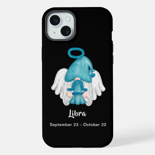 グノーム 天秤座 占星術 サインエンジェル iPhoneケース (裏面)