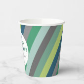 グパーソナライズされたリーストライプのンレター誕生パーティー 紙コップ (左)