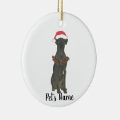 グパーソナライズされたレートデーン(黒) セラミックオーナメント (右)