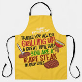グパーソナライズされたロおもしろいル・シェフ・ダディ エプロン (正面)