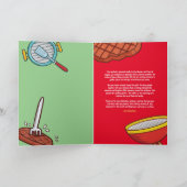 グパーソナライズされたロおもしろいル・シェフ・ダディ カード (内部)