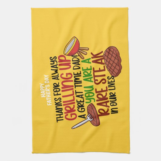 グパーソナライズされたロおもしろいル・シェフ・ダディ キッチンタオル (縦)