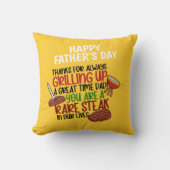 グパーソナライズされたロおもしろいル・シェフ・ダディ クッション (正面)