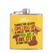 グパーソナライズされたロおもしろいル・シェフ・ダディ フラスク (正面)