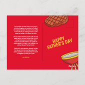 グパーソナライズされたロおもしろいル・シェフ・ダディ ポストカード (裏面)