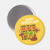 グパーソナライズされたロおもしろいル・シェフ・ダディ マグネット (正面/裏面)