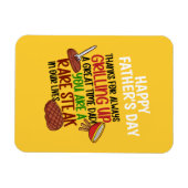 グパーソナライズされたロおもしろいル・シェフ・ダディ マグネット (横)