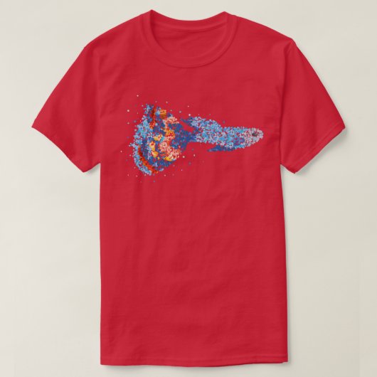 グピー観賞魚水族館民俗学 Tシャツ (デザイン正面)