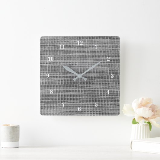 グフェイクレー布地モダンデザイン時計 スクエア壁時計 (ホーム)