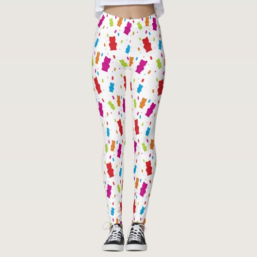 グミカラフルベアのドットパターン レギンス (正面)