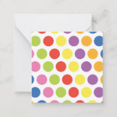 グミカラフルボパーソナライズされたギフト囲いカード ノートカード (裏面)