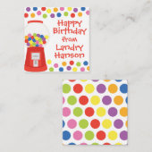 グミカラフルボパーソナライズされたギフト囲いカード ノートカード (正面/裏面)