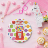 グミカラフルボパーソナライズされたルパーティープレート ペーパープレート (パーティー)