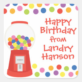 グミカラフルボパーソナライズされたール スクエアシール