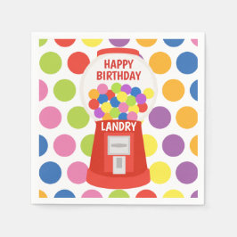 グミカラフルボールパーソナライズされたパーティーナプキン スタンダードカクテルナプキン