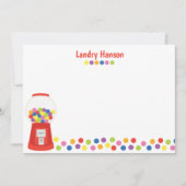 グミカラフルボールパーソナライズされた文具 サンキューカード (正面)