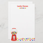 グミカラフルボールパーソナライズされた文具 便箋 (正面/裏面)