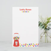 グミカラフルボールパーソナライズされた文具 便箋 (スタンド正面)