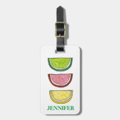 グミキャンディ柑橘類フルーツスライス過ごしスイーツ ラゲッジタグ (正面縦)