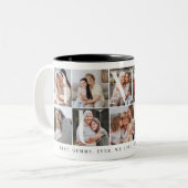 グミコラージュ、10フォトグリッド、おばあちゃんのギフト ツートーンマグカップ (正面左)