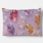 グミパーソナライズされたカラフルベア模様 アクセサリーポーチ (裏面)