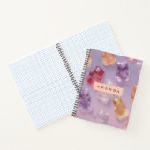 グミパーソナライズされたカラフルベア模様 ノートブック (内部)