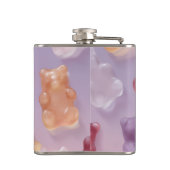 グミパーソナライズされたカラフルベア模様 フラスク (裏面)