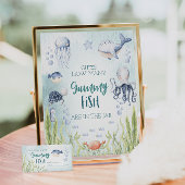 グミフィッシュ赤ちゃんシャワーゲームカードの数 エンクロージャーカード