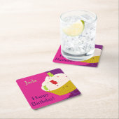 グミベアのカップケーキ |コースター スクエアペーパーコースター (インサイチュ)