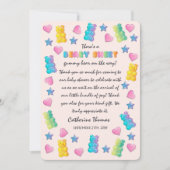 グミベアカラフルジェリーキャンディベビーシャワー サンキューカード (正面)