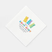 グミベアカラフルジェリーキャンディベビーシャワー スタンダードランチョンナプキン (角)