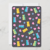 グミベアカラフルジェリーキャンディベビーシャワー 招待状 (裏面)