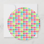 グミベアキャンディ子供の誕生日招待状 招待状 (裏面)