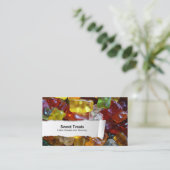 グミベアズカスタマイズ可能な食品クローズアップ名刺 名刺 (スタンド正面)