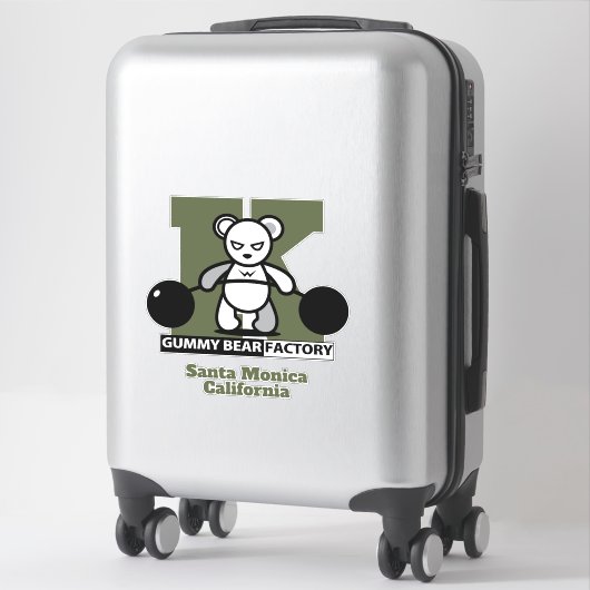 グミベアファクトリージム/フィットネス付きイニシャルスティック シール (スーツケース)