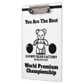 グミベアファクトリーチャンピオンシップと鮮やかなクマ クリップボード (左)
