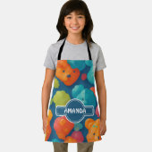 グミベアフローラカラフルパタパーソナライズされたーン エプロン (インサイチュ)