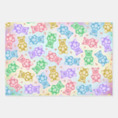 グミベアラッピング紙フラットシートセット3 ラッピングペーパーシート (正面3)