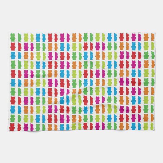 グミベア模様デザインキッチンタオル キッチンタオル (横)