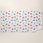 グミベア模様 ビーチタオル (正面)