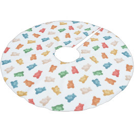 グミベア模様 ブラッシュドポリエステルツリースカート